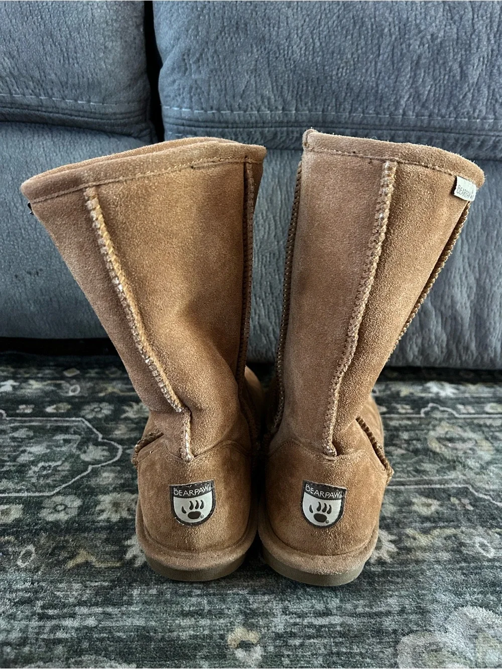 BearPaw Women's Suede Shearling-Lined Mid-Calf Boot - Brown